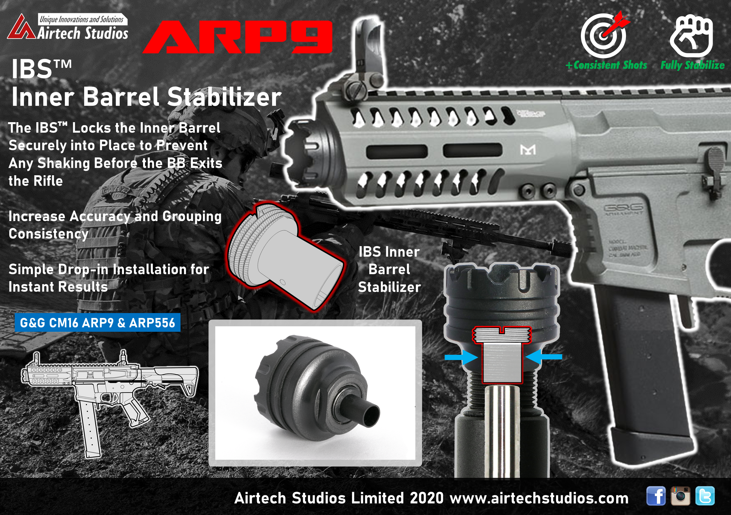 G&G ARP9 & ARP556 IBS™ Inner Barrel Stabilizer