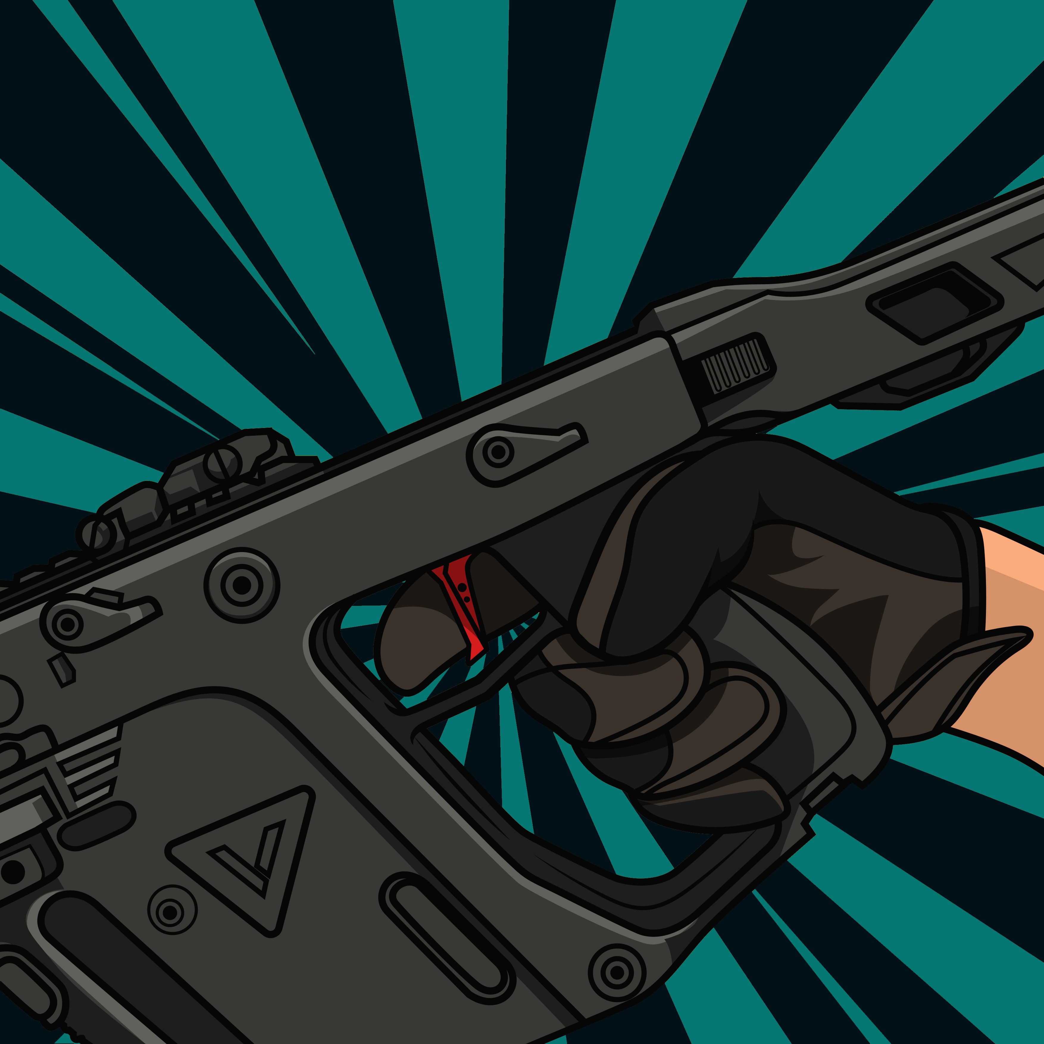 Krytac Kriss Vector - Speed Flat Trigger Blade (BLACK)