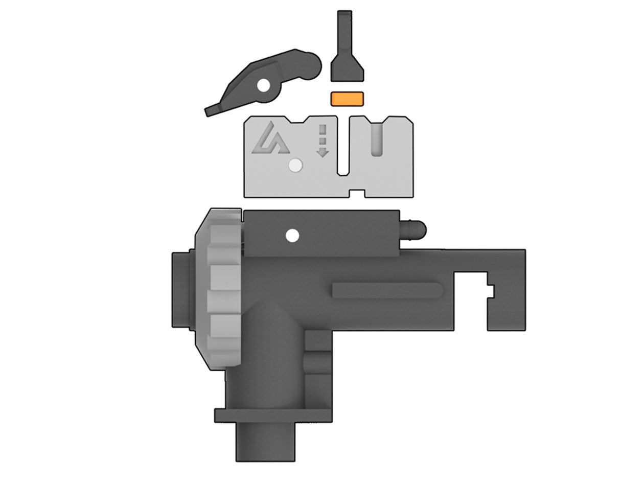 Top-Down-Center (TDC) Bracket Integration Kit for: Ares Amoeba M4 Hop-up chamber
