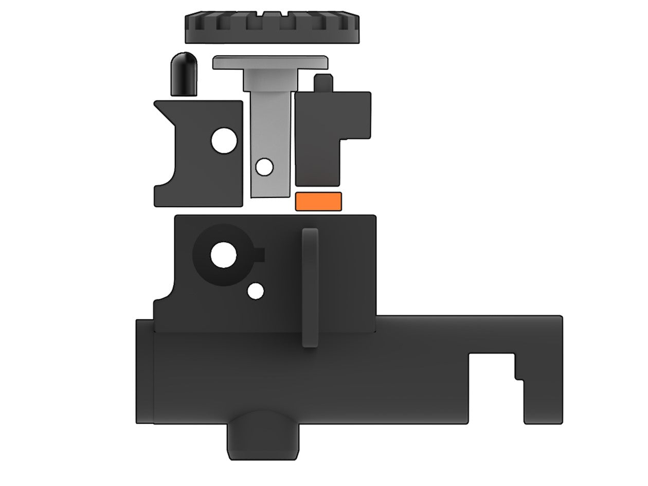 Top-Down-Center (TDC) Bracket Integration Kit for: ASG Scorpion Evo Hop-up Chamber